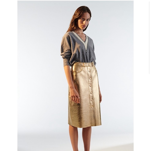 Sandro Camie Contrast V-Neck Sweater - Picture 2 of 4